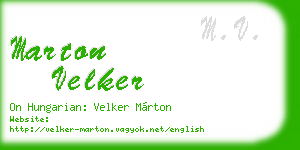 marton velker business card